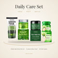Daily Care Set: face cleanser, foot bath salt, foot cream and nail cream